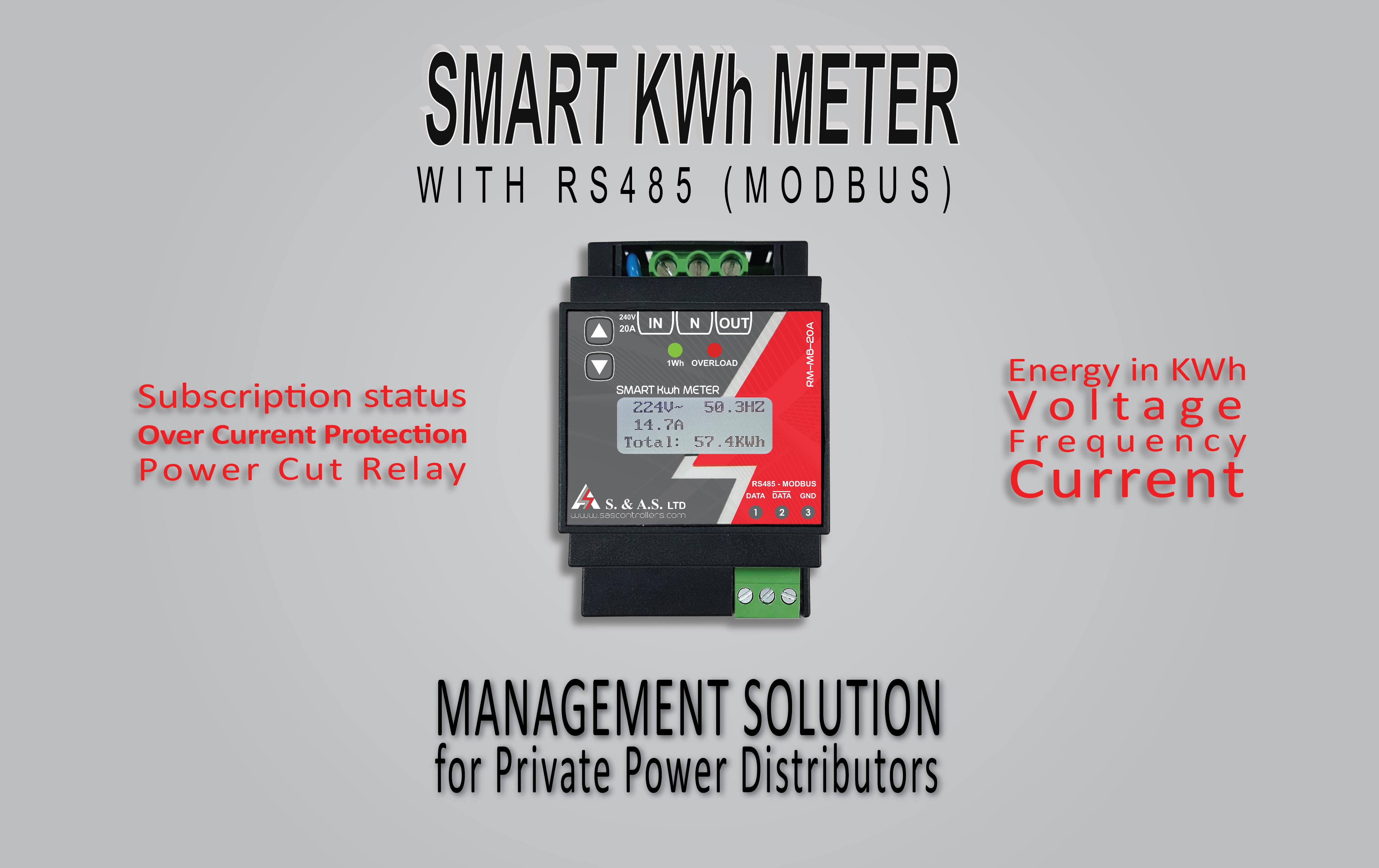 SMART KWHMETER WITH RS485 (MODDBUS)